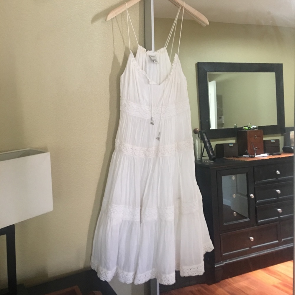 Boho banana republic white dress